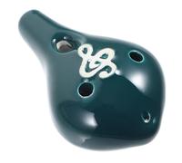 ibasenice 6agujeros Ocarina Cerámica De Huecos Para Instrumento Musical Decorativo Color Verde Brillante Para Principiantes y Especiales