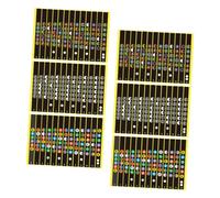 ibasenice 6hojas Pegatinas Para Trastes De Guitarra Adhesivas Para Diapasón De Guitarra Eléctrica o Folk Calcomanías Decorativas Para Instrumentos Musicales