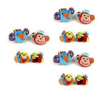 ibasenice 6pares Sonajeros Para Bebés Muñeca y Calcetines Rattles Estimulan La Coordinación Mano-ojo Para Descubrimiento Sensorial y Desarrollo Temprano