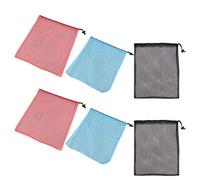 ibasenice 6piezas Bolsa De Almacenamiento De Playa Multiusos Ligeras Cordón De Malla para Toalla Playa Picnic Camping Viajes
