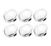 ibasenice 6piezas Botones Para Guitarra De Metal Claves De Afinación Ovaladas Para Eléctricas y Clásicas Accesorios De Color Plateado