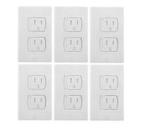ibasenice 6piezas Cubierta De Enchufe Infantil Tapa De Seguridad Automática Para Protección Contra Choques Eléctricos Diseño Rebotante Para Cocinas Salas Baños y Habitaciones