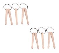 ibasenice 6piezas De Pendiente Forma De Baqueta De Batería Decorativo Para Accesorio Para Mochilas y Claves