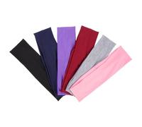 ibasenice 6piezas Diadema Antideslizante Deportiva para Mujer Banda Sudor para Yoga Colores Rojo Púrpura Negro Gris Oscuro y Rosa para Ejercicios y Gimnasio