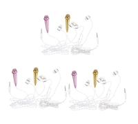 ibasenice 6piezas Mini Micrófono Portátil para Teléfonos y Tablets Microfono De Grabación De Voz y Karaoke y