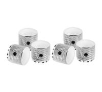 ibasenice 6piezas Perillas De Control De Volumen y Tono Para Guitarra Eléctrica Reemplazo De Pomos De Potenciómetro Estructura Duradera y Fácil Instalación Acabado Cromado
