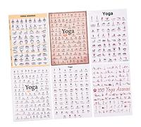 ibasenice 6Piezas Yoga Decorativo para Pared Guía Visual Estiramientos Lienzo Resistente para Decoración de Oficina y Gimnasio