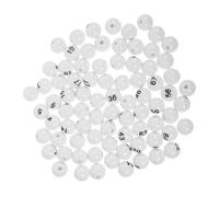 ibasenice 75 Bolas de Lotería de Plástico sin Costura para Bingo Bolas Grandes, Accesorios para Actividades de Fiesta y Juegos, Color Blanco, Resistentes