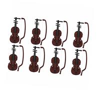 ibasenice 8 Juegos Mini Violín Miniatura de Adornos para Decoración de Escritorio y Navideños