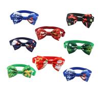 ibasenice 8 Pajaritas Navideñas Ajustables para Mascotas Lazos DIY de Lazo Suaves y Cómodos Accesorios Adorables para Perros y Gatos en Colores Mixtos para Fiestas Fotos Color Aleatorio