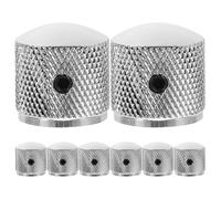 ibasenice 8 perillas de control de potenciómetro: Perilla de potenciómetro de metal con eje moleteado - Control giratorio de volumen y tono para guitarra eléctrica (Diámetro interior: 6 mm)