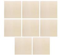 ibasenice 8 Piezas Piezas de Madera Cuadradas para Pintar, Superficie Lisa y Textura de Vetas de Madera, Ideales para Práctica de Pintura y Clases de Arte Escolares, Paquete