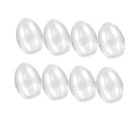 ibasenice 8piezas Caja De Obsequio Transparente Para Fiesta De Pascua Rellenable Dulces Decoración De Huevos De Pascua Manualidades De Plástico Para Fiesta De Primavera
