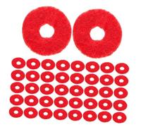 ibasenice 90 Piezas De Arandelas y Almohadillas De Fieltro para Piano Color Rojo, Kit De Reparación y Ajuste para Teclado, Accesorios para Reducción De Vibraciones y Mantenimiento Musical