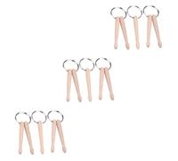 ibasenice 9piezas De Baquetas De Batería De Adorno Colgante Para Claves Decoración Para Mochilas y Accesorios