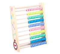 ibasenice Abaco Educativo de Madera con Pizarra para Dibujo Herramienta Matemática Multifuncional para Años Marco Colorido para Aprendizaje y Reconocimiento