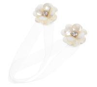 ibasenice Abrazaderas Magnéticas Decorativas para Cortina Diseño Floral, 2 Piezas, Material de Resina y Cinta, Fáciles de Usar para Cortinas de Dormitorio