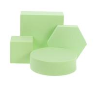 ibasenice Accesorios Fotográficos de Espuma para Productos, Telón de Fondo para Fotografía de Producto, Cubo Geométrico Artístico, Portátil, Multifuncional, para Cosméticos y Joyería, Verde