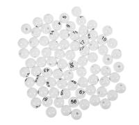 ibasenice Accesorios para máquinas de rodillos, 75 bolas numeradas blancas para juegos de lotería y bingo, de plástico, perfectas para reuniones de niños y familiares