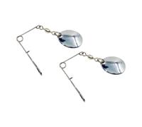 ibasenice Accesorios para Señuelos 10 Cucharas de Pesca Lentejuelas de Acero Inoxidable Plata, Diseño Práctico Que Refleja Luz Ideales para Pesca
