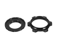 ibasenice Adaptador de Bloqueo Central para Bicicleta, Adaptador de Disco de 6 Pernos, Anillo de Bloqueo de Aluminio Negro, para Rotor de Freno y Rutas de Larga Distancia