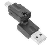 ibasenice Adaptador USB a Mini USB para Transferencia Rápida de Datos Cabeza Giratoria 360 Grados, Material de Goma y Aleación de Aluminio, Compatible Smartphones y Ordenadores