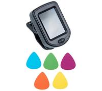 ibasenice Afinador Cromático Compacto para Guitarra, Violín y Ukelele 5 Púas de Plástico Resistentes, Colores Surtidos, Herramienta Portátil de Sintonización para Color Aleatorio