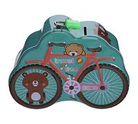 ibasenice Alcancía De Bicicleta Hucha Metálica para Niñas con Candado Obsequio De Cumpleaños para Niñas Hucha Infantil para Ahorro De Monedas