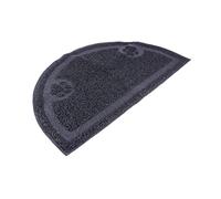 ibasenice Alfombra para Arena De Gatos Semicircular De PVC Almohadilla para Gato Antiderrames Tapete Individual para Arenero De Mascotas para Salas