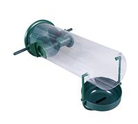 ibasenice Alimentador de Pájaros Transparente para Ventana Plástico Durable con Percha para Alimentación de Aves y Mascotas