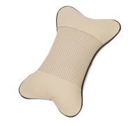ibasenice Almohada Cuello del Automóvil Hueso Beige Cuero Sintético 1 Unidad Soporte Cervical para Asiento Vehículo Hogar Uso Viaje