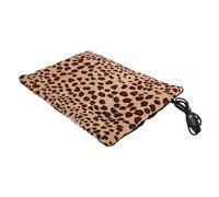 ibasenice Almohadilla Calefactable para Mascotas USB Ajustable Cama Térmica para Perros Pequeños y Gatos Portátil Ligera para Cama Cálida para Mascotas con Control de Temperatura Estampado
