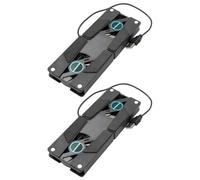 ibasenice Almohadilla de Enfriamiento para Computadora Portátil Diseño de Doble Ventilador y Soporte Ventilado Abs Negro 2piezas Adecuado para Celebración Verano