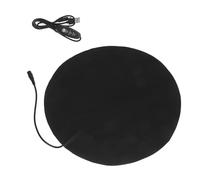 ibasenice Almohadilla Térmica para Gatos y Mascotas Pequeñas Temperatura Ajustable, Manta Eléctrica USB de PU Cuero Negro, Tamaño Pequeño, Adecuado para Interiores y Viajes