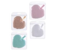 ibasenice Almohadillas Desmaquillantes en Esponja con Forma de Corazón 4 Piezas para Limpieza Facial Profunda y Eliminación de Maquillaje Reutilizables para Uso en Casa o Camping