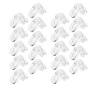 ibasenice Almohadillas Nasales Transparentes de Silicona, Antideslizantes, Cuadradas, 20 Pares para Gafas de Sol y Monturas, Accesorios Cómodos para Puente Nasal, Repuesto Higiénico