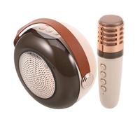 ibasenice Altavoces Portátiles para Exteriores con Sistema De Altavoces De Karaoke y Micrófono Inalámbrico para Camping Reuniones Familiares y Fiestas