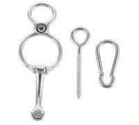 ibasenice Anillo Bloqueador de Corbata para Caballo de Acero Inoxidable Tornillo Afilado, Equipo Duradero para Actividades Ecuestres y Uso Diario