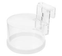 ibasenice Anillo de Alimentación para Peces de Acrílico con Gancho Alimentador Flotante para Acuarios de Agua Dulce Accesorio Duradero y Práctico para Tanques Pequeños