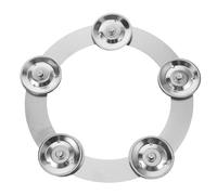 ibasenice Anillo de Percusión para Batería, Platillo Metálico Plateado, Diseño Versátil Que Mejora el Ritmo, Adecuado para Práctica y Presentaciones