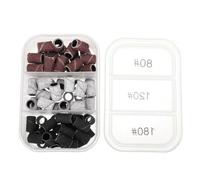 ibasenice Anillos de Arena para Manicura en Caja, Cabezal de Taladro para Uñas Tela de Esmeril de Resina, Quita Grasa y Aumenta Durabilidad del Esmalte para Uso en Casa o Spa