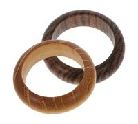 ibasenice Anillos de Dedo de Madera Fina 2 Unidades Turbopadauk y Palisandro Dorado Elegante Retro para Mujer Uso Diario y Fiestas Tamaño Pequeño Ligero