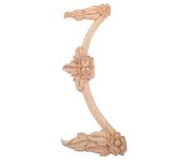 ibasenice Aplique Decorativo de Madera Maciza Tallada sin Pintar 31 X 10 CM Molduras de Madera para Muebles Apliques para Puertas y Marcos Decoración DIY para Interiores