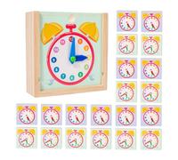 ibasenice Aprendizaje Madera con Coloridos Juguete Educativo Enseñar Hora Edad Preescolar Fomentar Habilidades Matemáticas Cognitivas
