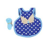 ibasenice Arnés para Gallinas Domésticas Portátil Resistente de Poliéster Azul Estampado de Estrellas Tamaño M para Paseos y Actividades al Aire Libre