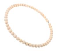 ibasenice Aro de Cuentas para Decoración de Bodas Guirnalda de Madera Natural Cuentas de Madera Decoración Rústica para Fiestas Hecho a Mano Creatividad Diy