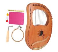 ibasenice Arpa De Lira De Madera Natural De 16 Cuerdas En Tono Original, Instrumento Musical Portátil Para Principiantes y Niños, Arpa Lira Cuerda Para Educación y Entretenimiento