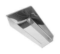ibasenice Bandeja triangular para clasificar medicamentos y contador de | Dispensador de pastillas de acero inoxidable para clínica, bandeja dispensadora con boquilla de 8,5 cm, organizador de