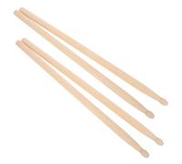 ibasenice Baquetas de Madera 5A para Juego de 2 Pares Accesorios Musicales para Principiantes Diseño Confiable y Acabado Suave para Práctica y Rendimiento