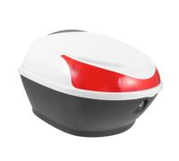 ibasenice Baúl Trasero Moto Pequeño Caja Herramientas Plástico Resistente Multifuncional para Casco Almacenamiento Fácil Instalación